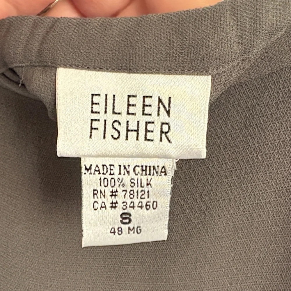 Eileen Fisher Slate Gray 100% Silk Midi Skirt Size Small - Picture 2 of 7